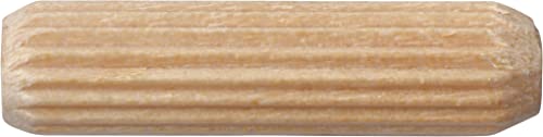 Wood Dowel Pins - Fluted - 1/4" Diameter (1/4" x 1", 100) - size: 1/4" x 1"