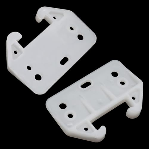 10pcs White Plastic Drawer Slides, 7 Holes Drawer Track Guides - size: 7 Holes