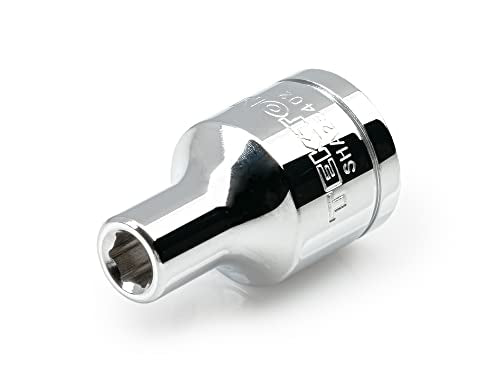 TEKTON 1/2 Inch Drive x 1/4 Inch Magnetic Hex Bit Holder Socket | SHA25402 - size: 1/2 Inch