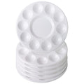 Hutou 6 Pack Paint Tray Palettes, Round, White - color: 6 Pack