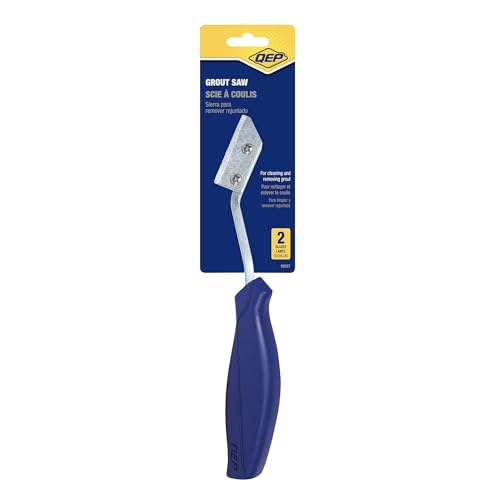 QEP 10057 Professional Grout Saw, Steel/Carbide Blade, Contoured Handle, Plastic Handle