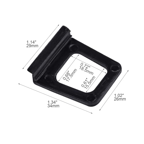 Window Screen Lift Tabs - Hollow, Universal, Black Plastic Pull Tabs (30 Pack) - color: Black