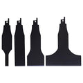 4PCS Reciprocating Saw Scraper Blade, High Carbon Steel Tile Cleaning Tools for Removing Tile Grout Glue Gaps Adhesives, Wall Cleaning, Metal derusting (Black)
