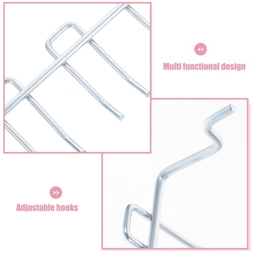 ULTECHNOVO 2pcs Pegboard Accessories Organizer, Heavy Duty Multi-Prong Screwdriver Organizer Rack for Garage Workshop Tool Storage, Space Saving Iron Hangers Wall Mount Accessory