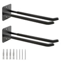 Sinoer 2 Pack Steel Wall Mount Double Garage Storage Hooks - style: 2pc Upgraded Square tube hooks -14"