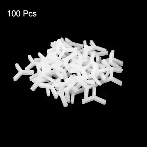 uxcell 100Pcs Wall Floor Tile Plastic Y Type Spacers Tiling Tools 2.5mm 3/32 Inch Hexagon Tile Spacers for Ceramic Tiles Installation, White - size: 2.5mm 3/32 Inch