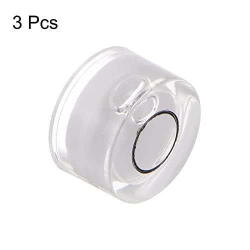HARFINGTON 3pcs Round Bubble Level 10x6mm Mini Circular Bullseye Spirit Levels for Leveling Camera Tripod Telescope Workshop Turntable Pictures Frame, White - color: White (Black Circle), size: 10x6mm
