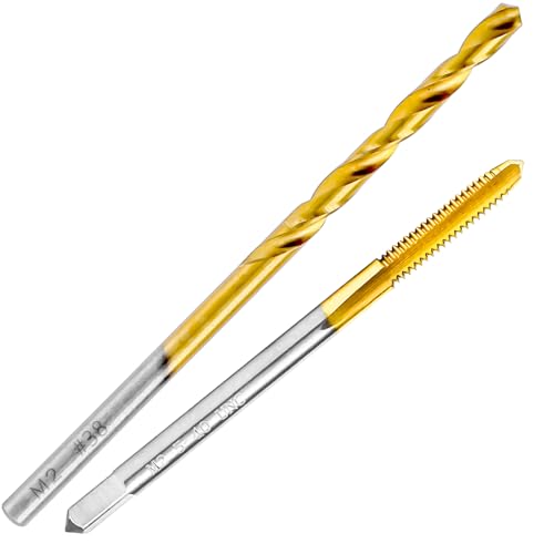 5-40 UNC Tap and #38 Drill Bit Set,M2 HSS Threading Drill and Tap Set - size: 5-40 UNC Tap & #38 Drill