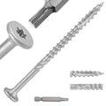 #9 x 2-1/2" Deck Screws, 500 Pcs Star Drive Wood Screws - color: Silver, size: 2-1/2 Inch
