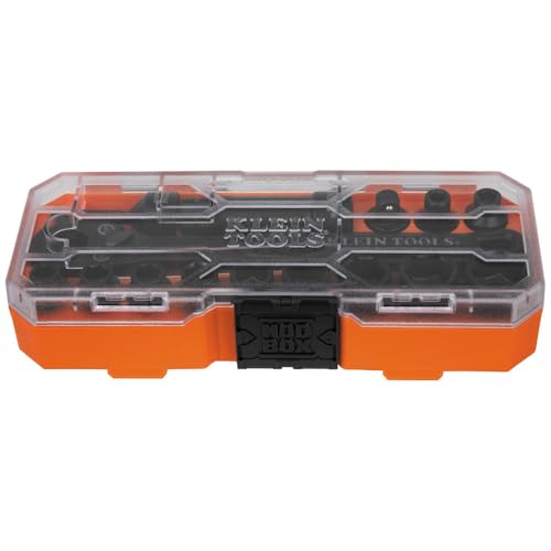 Klein Tools 65400 KNECT 15-Piece Pass Through Socket Set, SAE Impact Set with MODbox Case, Sockets, Bits, Accessories and 3/8-Inch Drive Adapter - style: 15-Piece
