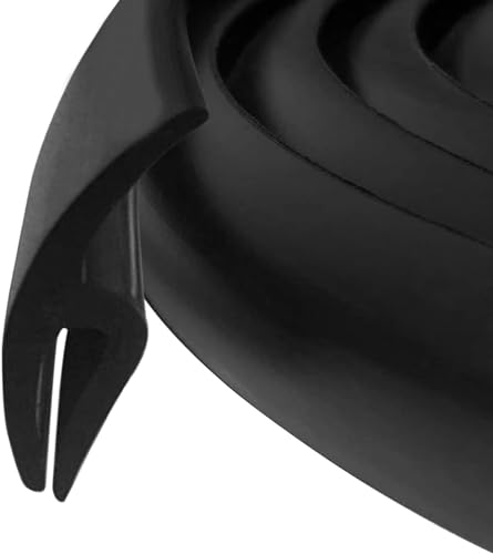 HERCHR 2pcs Rubber Strip, 3.4M/ 11.2Ft Car Front Windshield Window Seal Strirp Moulding Trim, Black Rubber Seal Car Windshield Window Door Seal Strip Weather Seal Rubber Stripping Car Window Seal