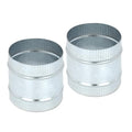 PATIKIL 5 Inch Duct Connector Coupling, 2 Pcs Galvanized Steel Straight Dryer Vent Coupler Flexible Ducting Collar Connector Round Crimped Ventilation Duct Extension for HVAC System Pipe - size: 5 Inch