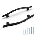 KNOBWELL 30 Pack 3-3/4 inch Hole Center Matte Black Kitchen Cabinet Pulls,Wave Style Modern Dresser Pulls Hardware Kitchen Cabinet Handles for Bathroom Bedroom Vanity,Zinc Alloy - color: Matte Black, size: Hole Center：3-3/4 inch（96mm）