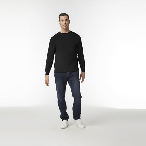 Gildan Adult Heavy Cotton Long Sleeve T-Shirt, Style G5400, 2-Pack - color: Black, size: XX-Large