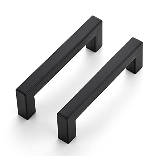 Ravinte Matte Black Square Cabinet Handles Drawer Pulls 4 Inch 30 Pack - color: Matte Black