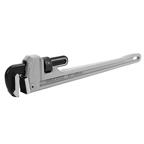 DURATECH 24-inch Aluminum Straight Pipe Wrench, Adjustable Plumbing Wrench - size: 24-inch, style: Straight