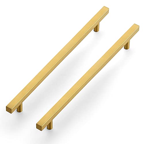Ravinte Gold Cabinet Handles 10 Inch 10 Pack, Square Cabinet Pulls - size: 10 Inch Hole Centers