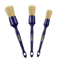 YeewayVeh 3PCS Car Detailing Brush Set, Boars Hair Bristles Brushes, Indigo - color: Indigo