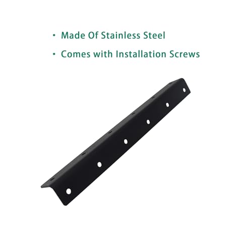 Long L Bracket,ULIFESTAR Black Corner Brace Brackets,Stainless Steel Corner Brackets,Heavy Duty Shelf Bracket,Metal Right Angle Bracket for Wood,275*27mm/10.83*1.06''2 PCS - size: 275*27mm/10.83*1.06''