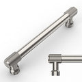 Amerdeco 10 Pack Brushed Satin Nickel Knurled Cabinet Pulls 5 Inch(128mm) Hole Center Kitchen Cabinet Handles Drawer Pulls Cabinet Hardware ZH0034 - color: Brushed Satin Nickel, size: 5"/128MM Hole Center