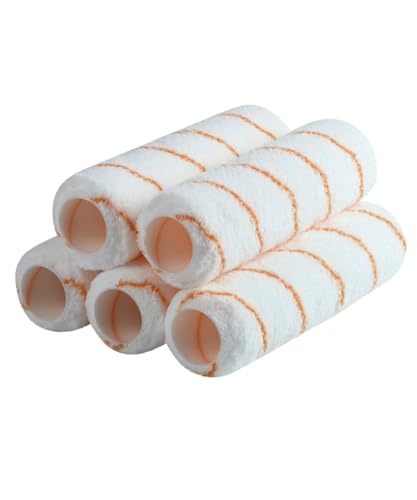 Bates- Paint Roller Covers, 9", Brown Stripes, 5 Pack, Covers for Paint Rollers 9 Inch, 9 Inch Paint Roller Covers, Paint Roller Cover, Paint Roller Covers 9 Inch, Large Paint Roller Covers - color: Brown Stripes, size: 9 Inch, 5 Pack