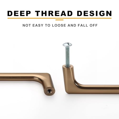 Asidrama 6 Pack 3 Inch(76mm) Champagne Bronze Cabinet Pulls Cabinet Handles Cupboard Handles Kitchen Cabinet Hardware for Cupboard Drawer Pulls - color: Champagne Bronze, size: 3" Hole Center, style: 6 Pack