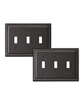 DEWENWILS Aged Bronze Light Switch Cover, Tripple Toggle Switch Wall Plates - color: Aged Bronze, size: 3 Toggle 2PK