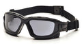 PYRAMEX I-Force Sporty Dual Pane Anti-Fog Goggle, Black Frame/Clear Anti-Fog Lens - color: Gray H2x Anti-fog Lens/ Black Frame/ Slim Style