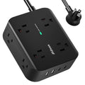 Power Strip Surge Protector, Flat Plug, Wall Mount - size: 5 FT