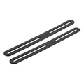 uxcell 2Pcs Adjustable Flat Mending Plate Support with Slot, 11.02 x 0.94 Inch Stainless Steel Slotted Straight Brace Brackets for Wooden Furniture, Black
