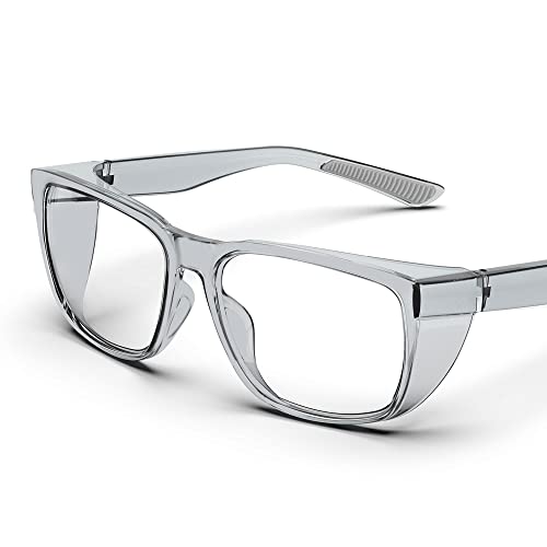 Safety Glasses Anti-Fog Eye Protection Blue Light Blocking Glasses for Women Men - color: Grey