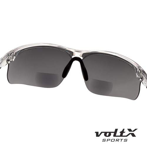 voltX ULTIMATE SPORTS Smoke Bifocal Reading Safety Glasses +2.0 Dioptre - color: Vx612 Smoke, size: +2.0 Dioptre