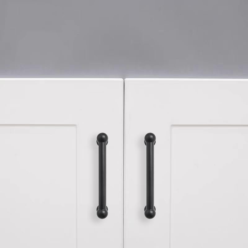 10 Pack 3 Inch Hole Center Black Cabinet pulls 100% Solid Heavy Duty Dresser Pulls Cabinet Drawer Pulls for Kitchen Cupboard Hardware - color: Black, size: 3 inch hole center