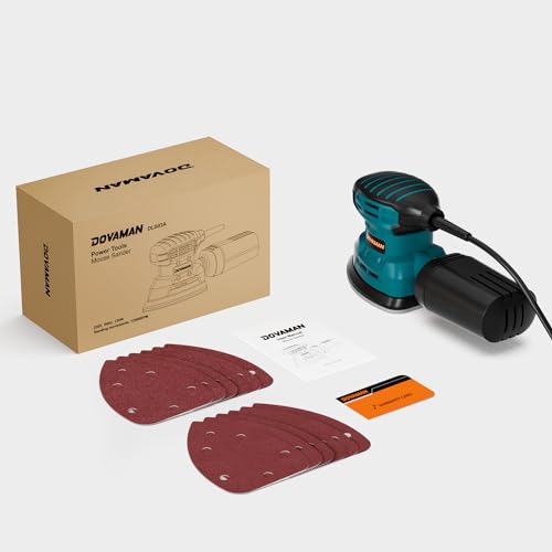 DOVAMAN 130W Detail Sander, 12000RPM Palm Sander Tool - color: A-blue