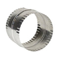 Deflecto 4” Duct Connector, Aluminum with Bead and Crimp, Silver, 3” long (DAC4C) - size: 4 Inch
