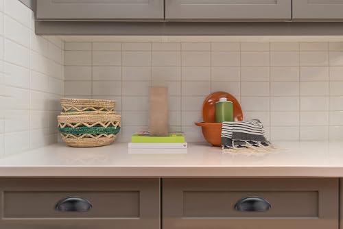 Ravinte Oil Rubbed Bronze Drawer Pulls Cabinet Cup Pulls 3 Inch 10 Pack | Kitchen Hardware, Cup Pull Shape, Cabinet Handles, Drawer Handles, Smooth Drawer Grip,For Dressers, Cupboards - color: Oil Rubbed Bronze