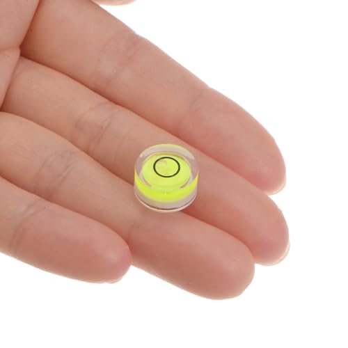 HARFINGTON 3pcs Round Bubble Level 12x6mm Mini Circular Bullseye Spirit Levels for Leveling Camera Tripod Telescope Workshop Turntable Pictures Frame Carpentry Measuring, Green - color: Green (Black Circle), size: 12x6mm
