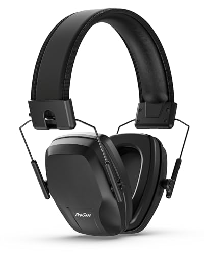ProCase Hearing Protection Ear Muffs SNR 33dB, Noise Cancelling Headphones - color: 1 - 1 Slim Black