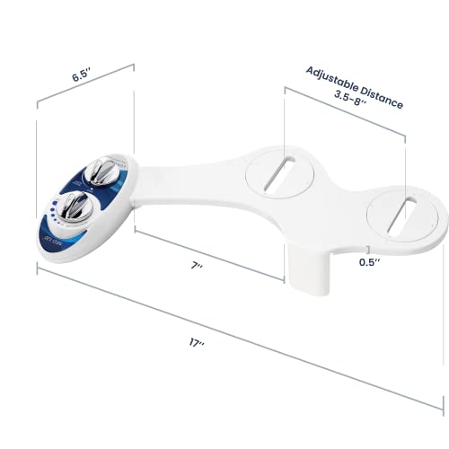 LUXE Bidet NEO 120 - Bidet Attachment for Toilet Seat, Blue - color: Blue