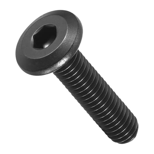 METALLIXITY Flat Head Hex Socket Cap Screws Bolts 1/4"-20x1-1/4 30Pcs - color: Black, size: 1/4"-20x1-1/4"