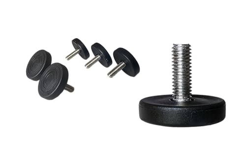 1.5" Base Furniture Levelers,#304 Stainless Steel 3/8-16 Bolt- Pack of 8 | Heavy Duty Adjusting Foot| 1" Adjustable Furniture Legs,Table Levelers. Low Profile - size: 3/8" Bolt, Pack of 8 without nut