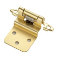 Satin Brass Gold Cabinet Hinges, 3/8 Inch Inset, 4 Pack(2Pairs) - color: Gold
