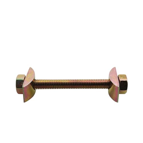 8PCS Solid Half Moon 3 in1 Connector 8x80mm Tabletop Combination Furniture Connector Bolt and Nut Metal Hardware for Tables Beds Shelves - size: 8x80mm