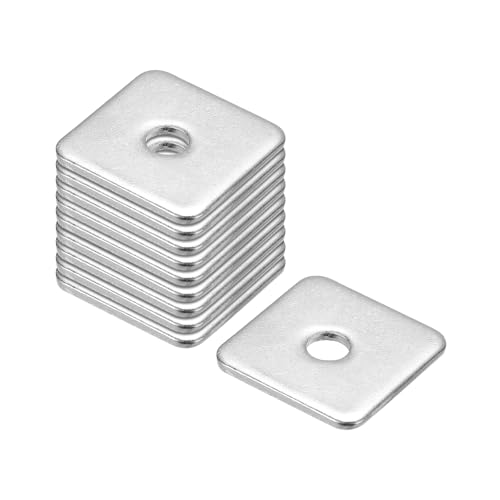 uxcell Square Washer, 25Pcs M5x20x20x1.5mm 304 Stainless Steel Square Plate Washers Flat Pad Spacer Gasket for Hardware Fastener - size: M5x20x20x1.5mm