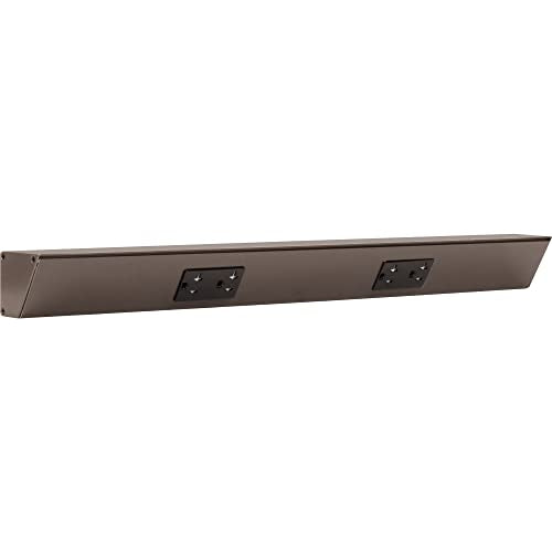 Task Lighting TR Series Angle Power Strip, 24 inch, 2 Dual Receptacles, Bronze - color: Bronze, size: 24 Inch