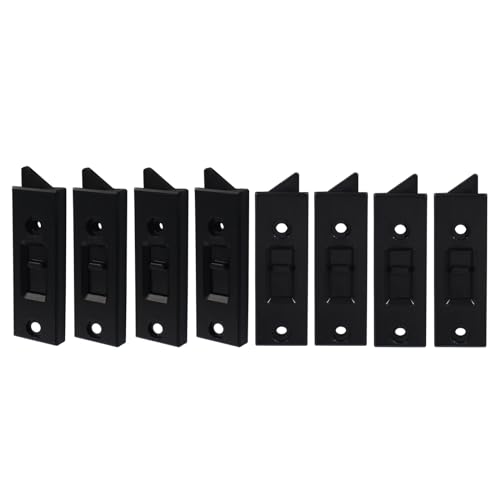 8 Pcs Window Latch Tilt Locks Latch, Spring-Loaded 76mm (Black) - color: Black, size: 8 Pack