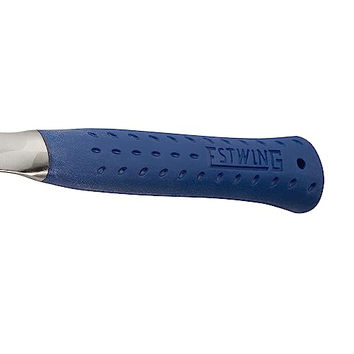 Estwing - ESTE324S Framing Hammer - 24 oz Long Handle Straight Rip Claw with Smooth Face & Shock Reduction Grip - E3-24S Silver - size: 24 oz, style: Smooth Face