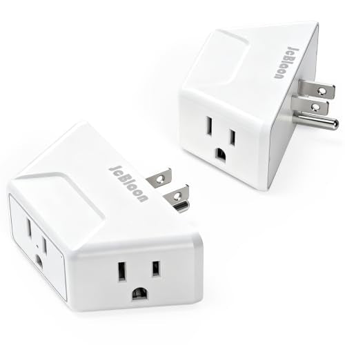 JcBlaon 2 Pack Outlet Extender, Outlet Splitter with 3 AC, Multiple Outlet Wall Plug, 3 Way Angled Design Outlet Adapter, Cruise Essentials for Office, Kitchen, Bathroom, Travel - color: 3 Prong Plug-2 Pack