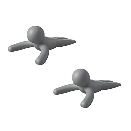 Umbra Buddy Door Stop, Heavy-Duty and Flexible, Soft-Touch Finish, Protects Your Floors, Grey, 2-Pack - size: 2 Pack, style: 2-Pack
