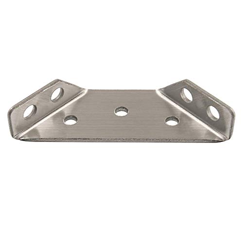 Trapeziform Angle Brackets Stainless Steel Angle Corner Braces for Desk Edge, Box, Wood Beam - Pack of 10 - size: Small 10pcs